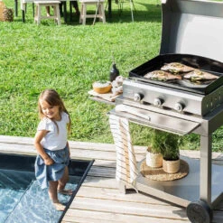 Combo Plancha Gaz Amalia Silver Edition 360 (capot + Chariot) - Le Marquier -Broil King Grill Promos Boutique amalia silver edition le marquier 3339380164451 2