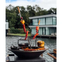 Brasero OFYR Island Noir 100 Tablette Teck + Housse -Broil King Grill Promos Boutique brasero ofyr island noir 100 100 tablette bois 7436933035056 2