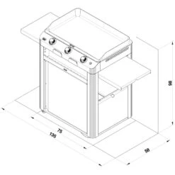 Combo Plancha Gaz Fusion 75 Inox Marin 3 Brûleurs + Chariot - ENO 14 Combo Plancha Gaz Fusion 75 Inox Marin 3 Brûleurs + Chariot - ENO -Broil King Grill Promos Boutique combo fusion 75 inox eno 2020000038122 5