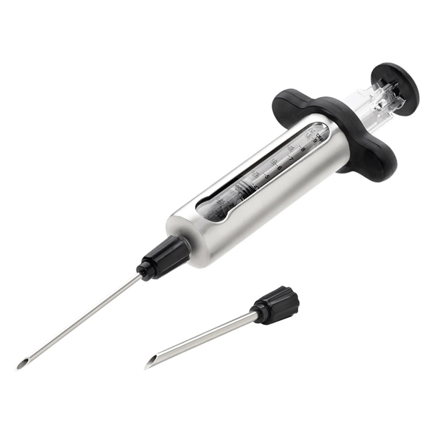 Seringue à Marinade Inox 2 Aiguilles + 2 Brosses - Napoleon 1 Seringue à Marinade Inox 2 Aiguilles + 2 Brosses - Napoleon