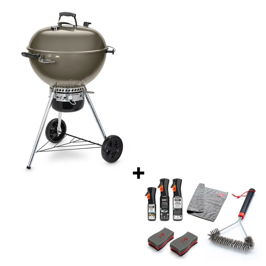 Pack Barbecue Charbon Master-Touch 5750 Gris + Kit De Nettoyage - Weber 1 Pack Barbecue Charbon Master-Touch 5750 Gris + Kit De Nettoyage - Weber