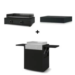 Pack Plancha Gaz Modern 60 Noir - Forge Adour