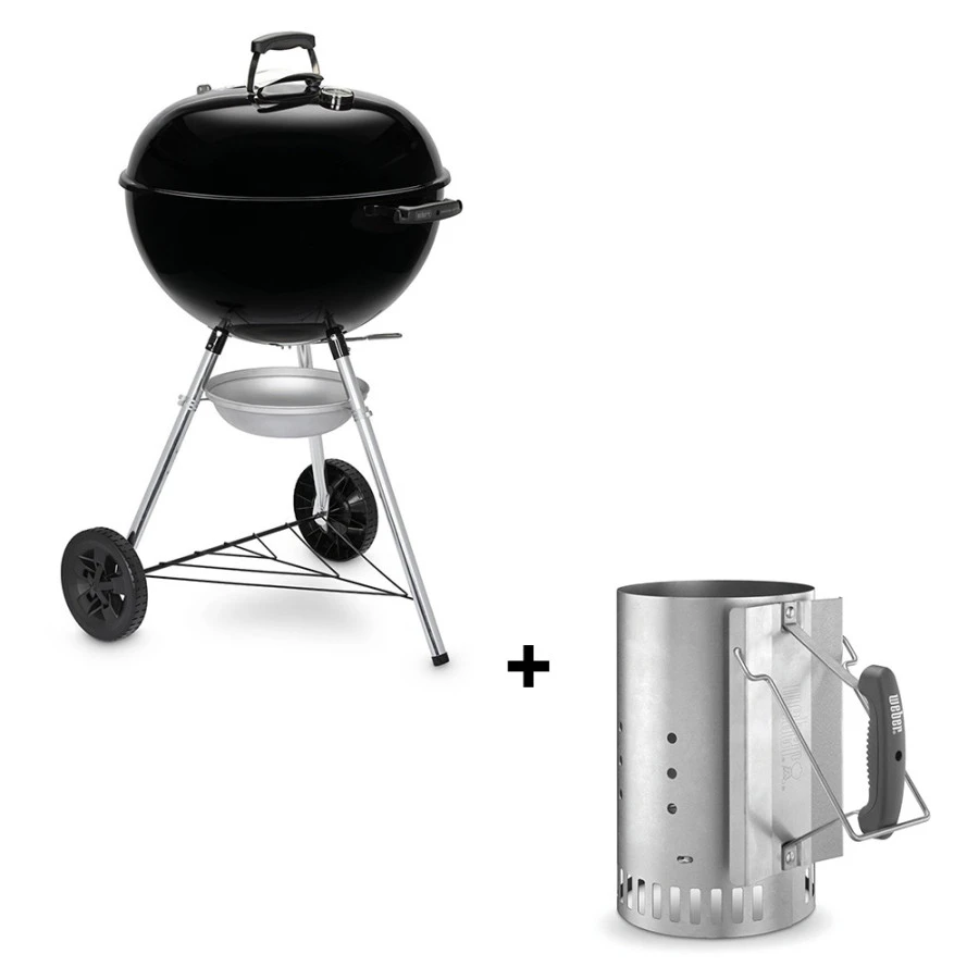 Pack Barbecue Charbon Original Kettle 5710 + Cheminée D'allumage - Weber 1 Pack Barbecue Charbon Original Kettle 5710 + Cheminée D'allumage - Weber