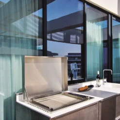 Plancha Gaz Encastrable Oasi 80 Mix Lisse Rainurée - Planet -Broil King Grill Promos Boutique plancha inox gaz oasi 80 mix rainuree lisse planet 8033945789084 4