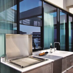 Plancha Gaz Encastrable Oasi 55 Lisse Rainurée - Planet -Broil King Grill Promos Boutique plancha planet inox gaz oasi 55 lisse rainuree 8033945789046 3