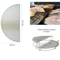 Kamado Joe Plaque Demi Lune Inox Kamado Classic Joe 5 Kamado Joe Plaque Demi Lune Inox Kamado Classic Joe -Broil King Grill Promos Boutique plaque demi lune inox classic joe kamado 0811738021256 2